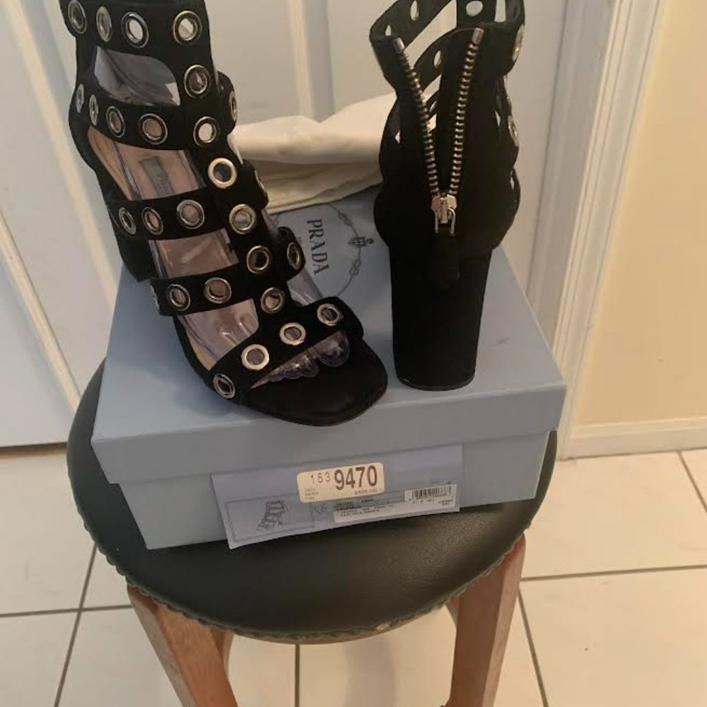 Prada Black suede shoes